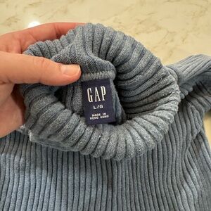 GAP Dusty Blue Ribbed Turtleneck Sweater